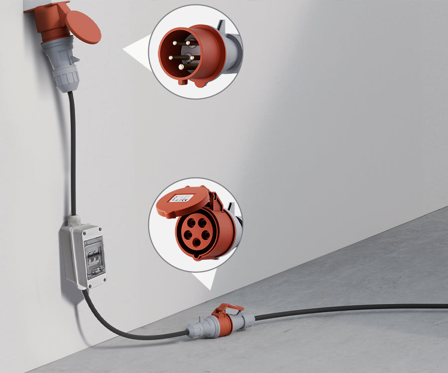 CEE Adapter mit Sicherungsautomat