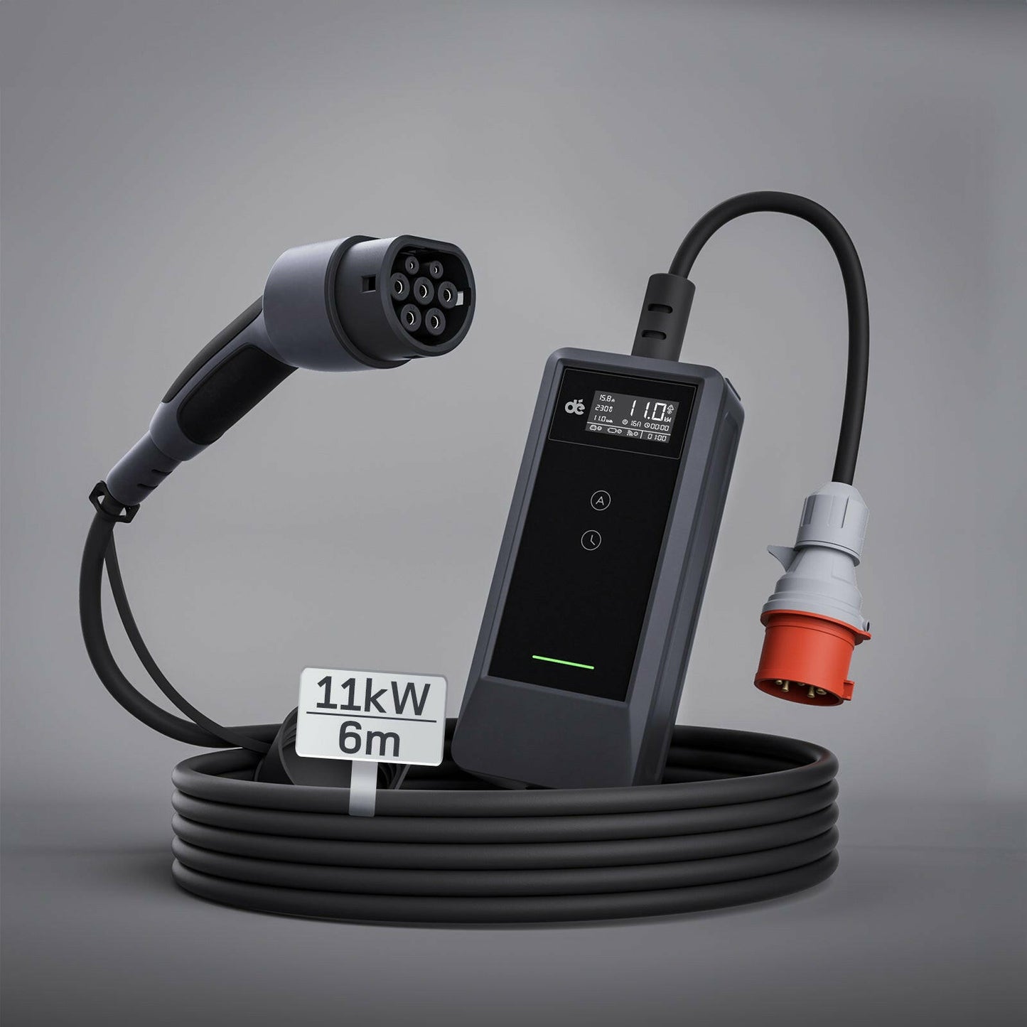 dé Mobile Ladestation 11kW v2 mit kurzem Anschlusskabel