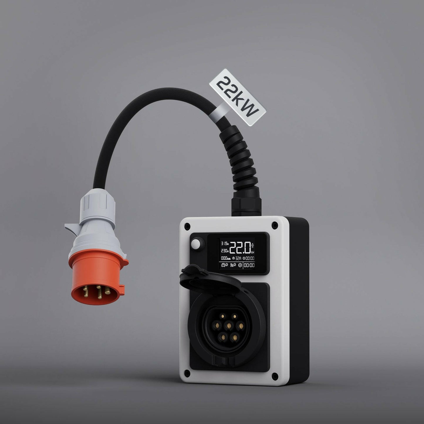 dé mobile Wallbox 22kW – Graue Ladestation