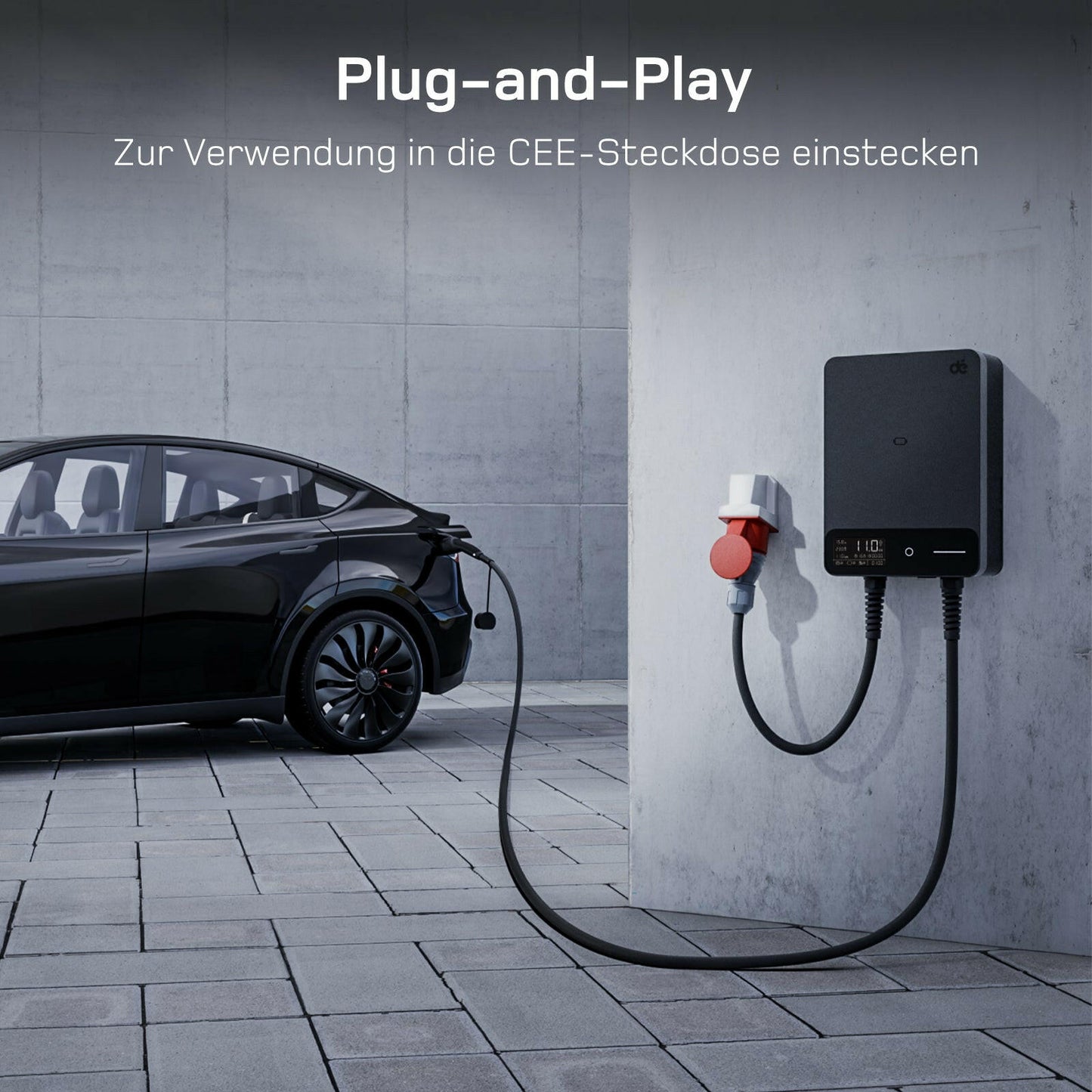 dé Wallbox 11 kW mit Plug-and-Play für CEE-Steckdose