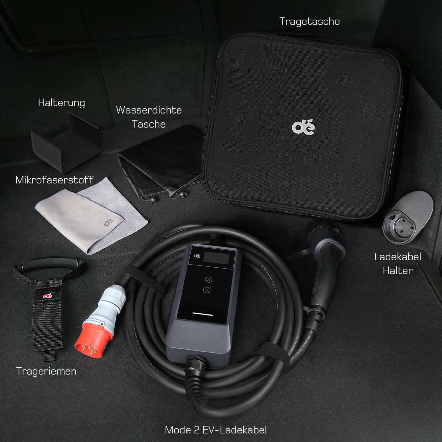 Inhalt der dé Mobile Ladestation 11kW v2