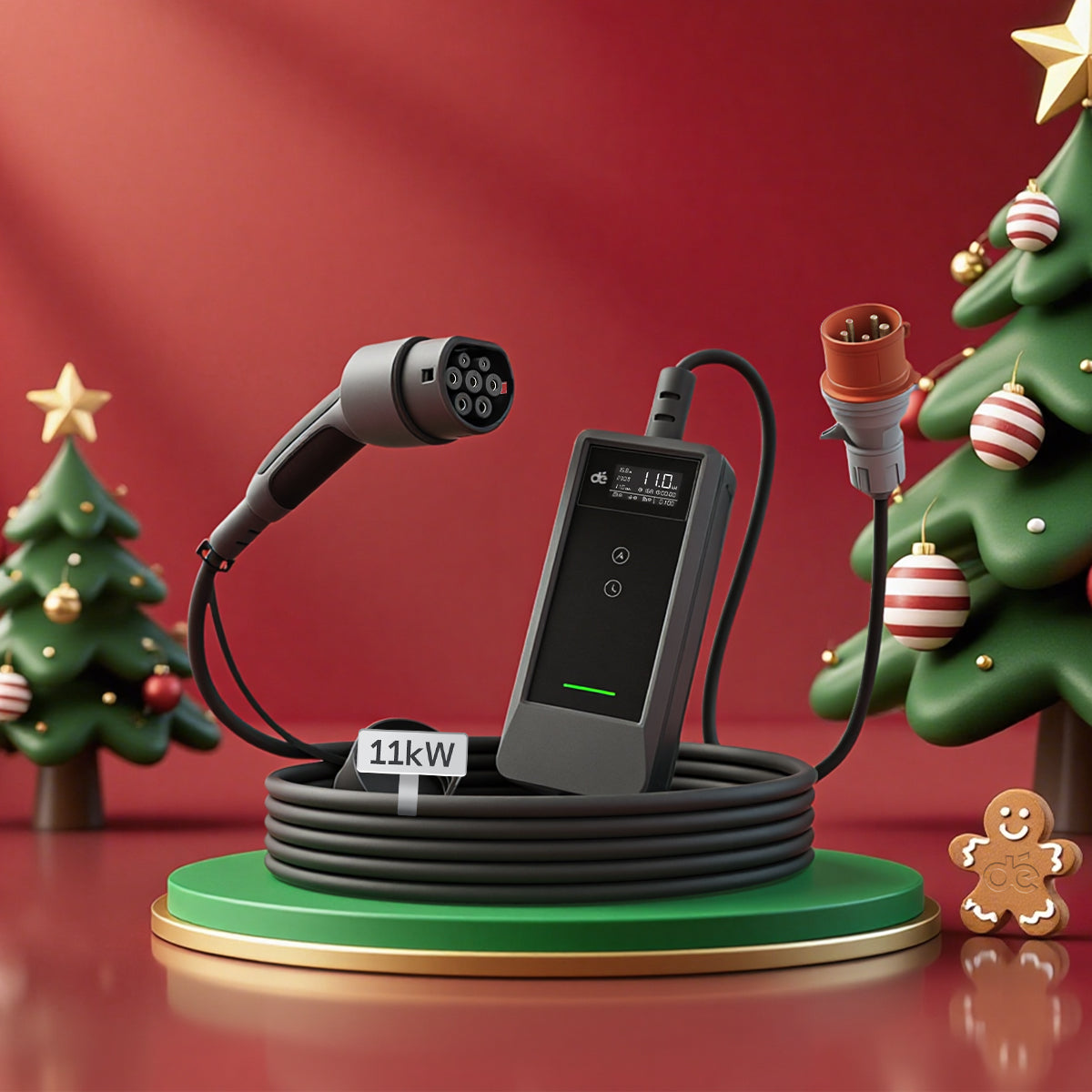 dé 11kW Mobile Ladestation v2 mit Typ-2/CEE-Ladekabel – Ihre Ladelösung für Zuhause & Reise DE_dé