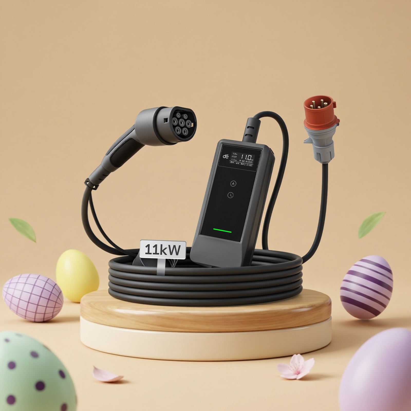 dé 11kW Mobile Ladestation v2 mit Typ-2/CEE-Ladekabel – Ihre Ladelösung für Zuhause & Reise DE_dé