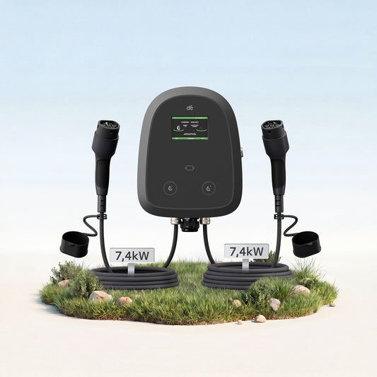 dé 2×7,4 kW Dual Wallbox mit APP & RFID-Steuerung