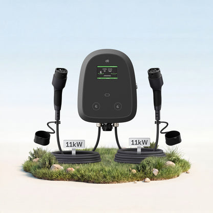 dé 2×11 kW Dual Wallbox mit APP & RFID-Steuerung