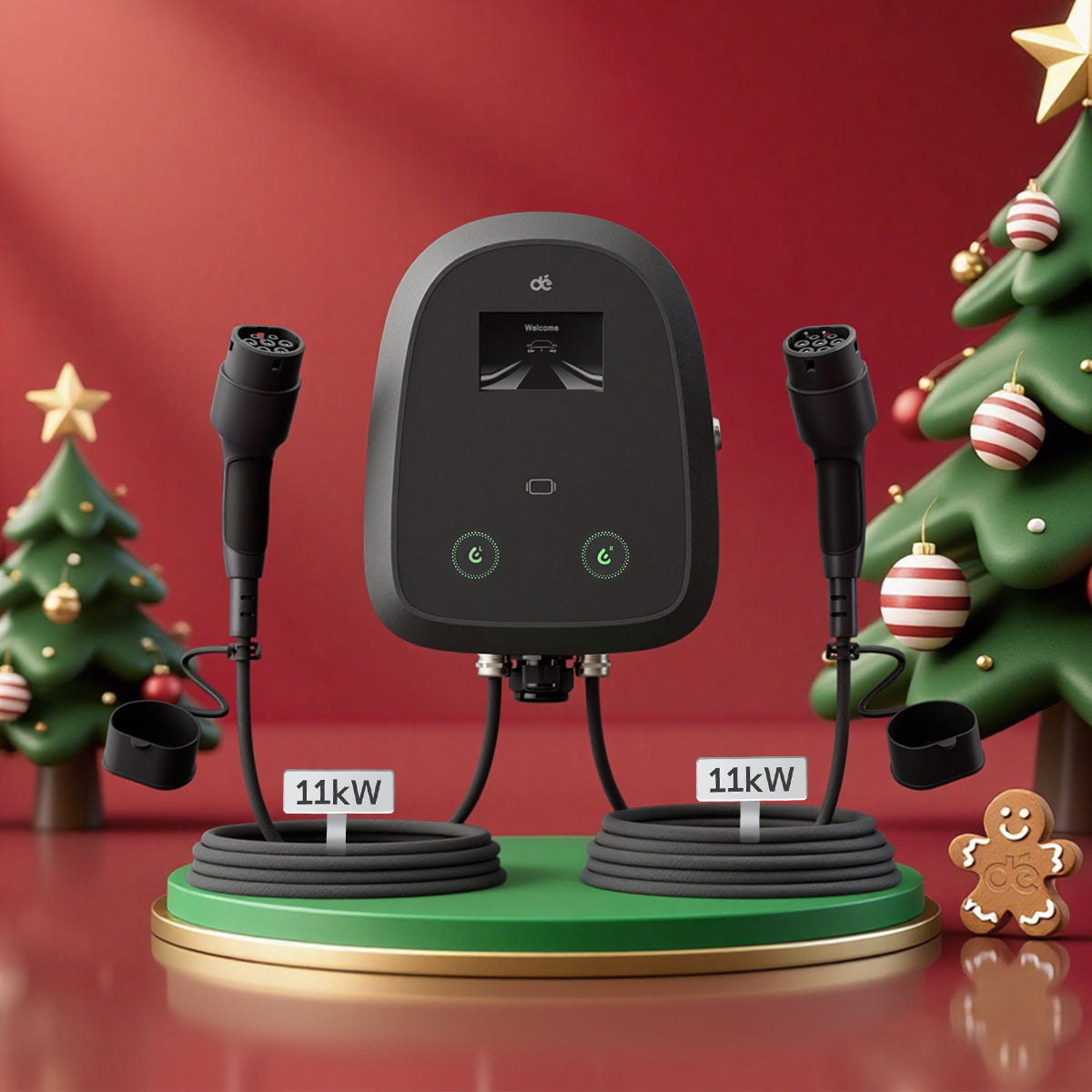 dé 2×11 kW Dual Wallbox mit APP & OCPP/RFID-Steuerung DE_dé