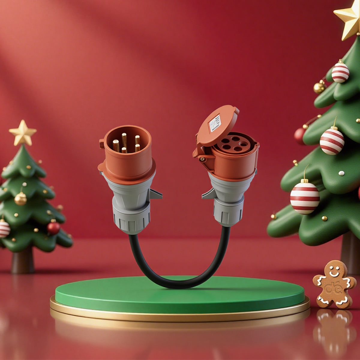 CEE 32A Stecker auf 16A Steckdose Adapter DE_dé