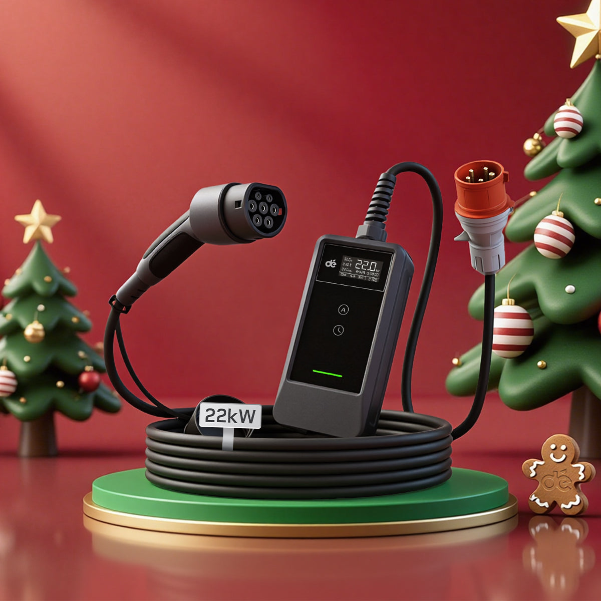 dé Typ 2 Ladekabel CEE 22kW mit APP DE_dé