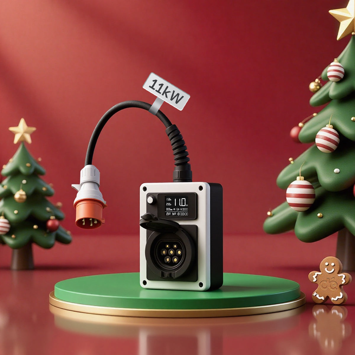 dé Mobile Wallbox 11kW mit App, Stromzähler & Typ 2 – flexibel & ohne Elektriker DE_dé