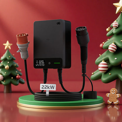 dé Wallbox 22 kW – 6–32A 3-Phasen EV-Ladegerät mit App, RFID & Typ-2 Ladekabel DE_dé