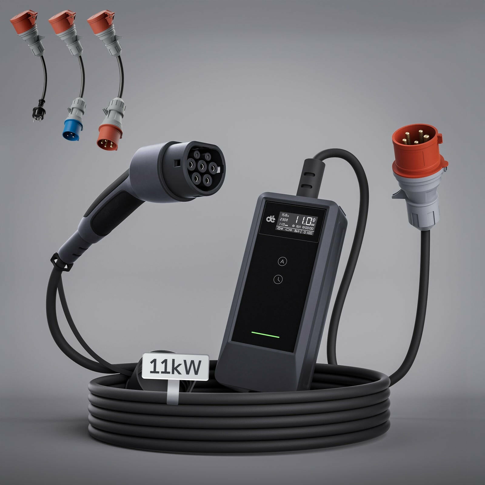Dé Mobile Ladestation 11kW v2 mit Kabeln