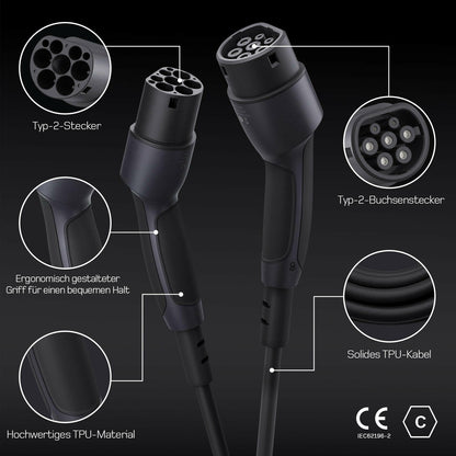 dé Typ 2 Ladekabel 22kW
