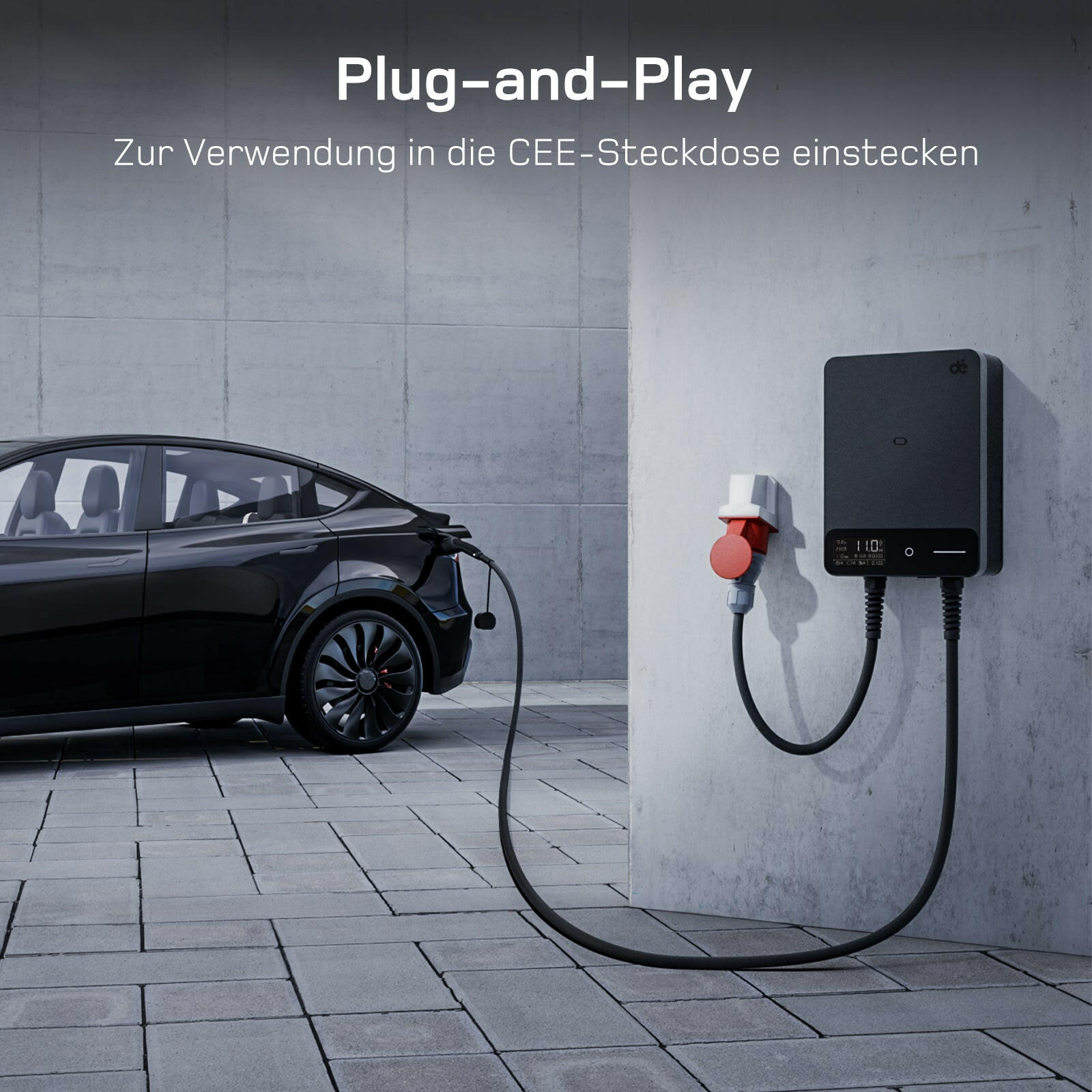 dé Wallbox 11 kW mit Plug-and-Play für CEE-Steckdose