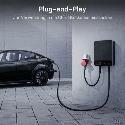 dé Wallbox 11 kW mit Plug-and-Play für CEE-Steckdose