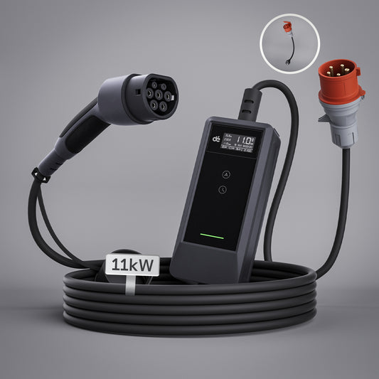 dé 11kW Mobile Ladestation v2 mit Typ-2/CEE-Ladekabel – Ihre Ladelösung für Zuhause & Reise DE_dé