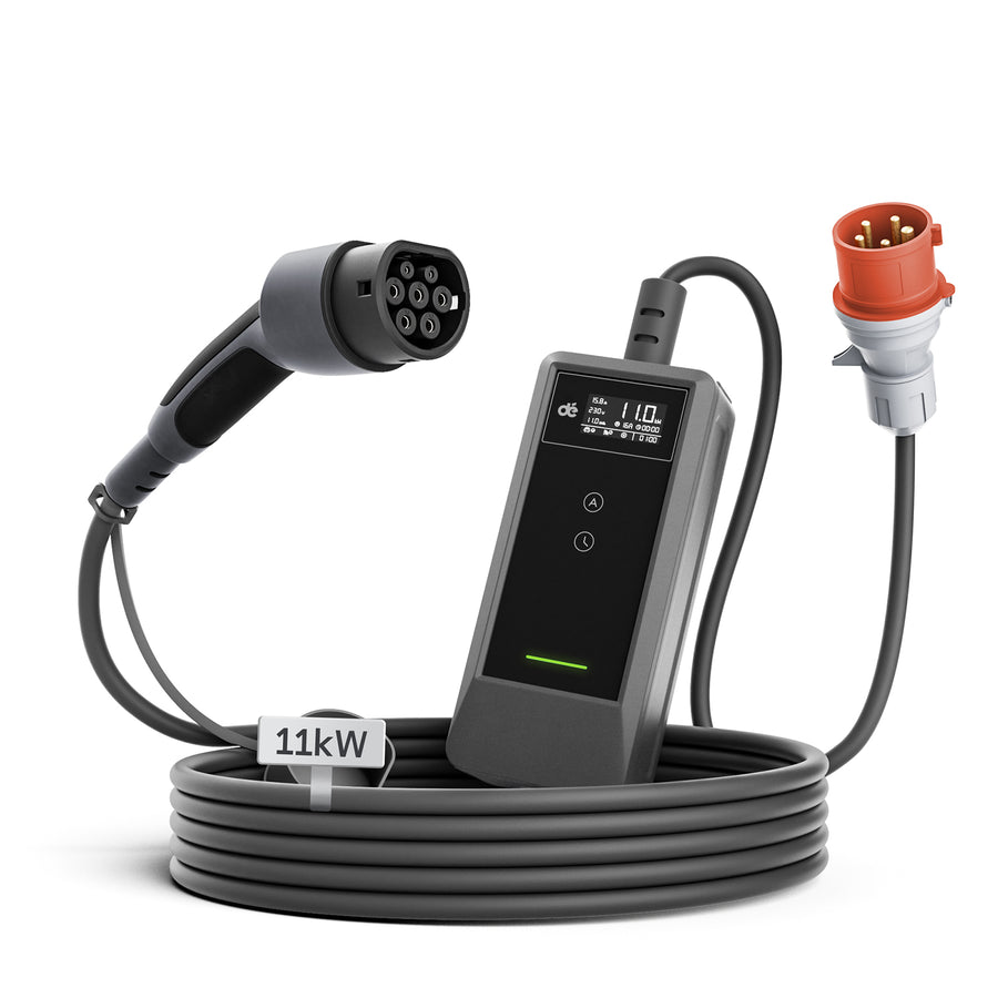 dé 11kW Mobile Ladestation v2 mit Typ-2/CEE-Ladekabel – Ihre Ladelösung für Zuhause & Reise