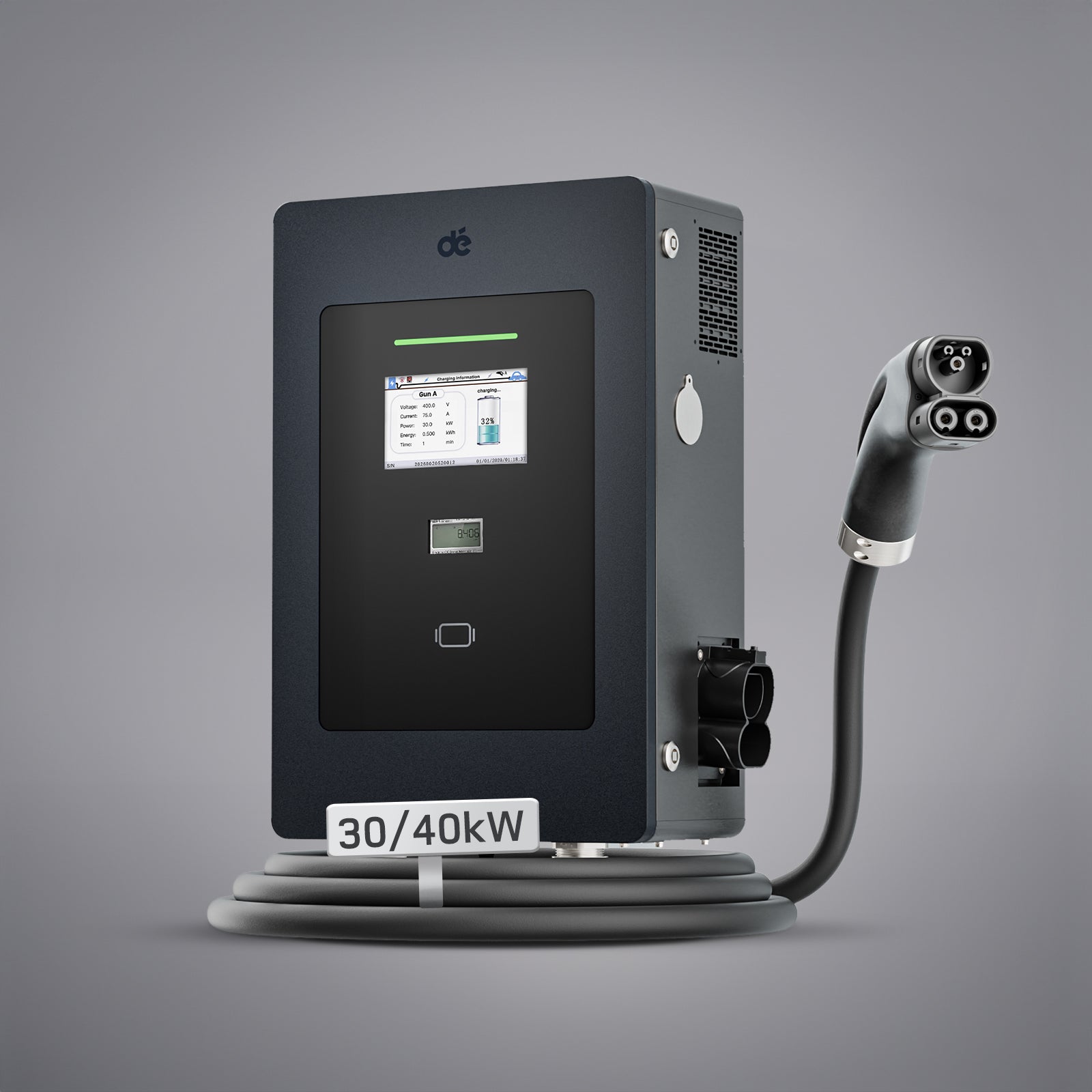 dé 30/40kW DC Wallbox für Zuhause – Schnellladen mit CCS und OCPP DE_dé