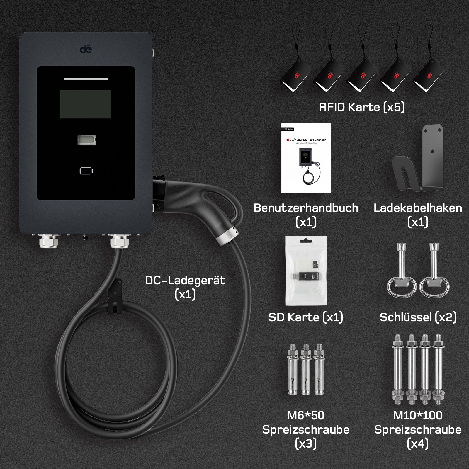 dé 30/40kW DC Wallbox für Zuhause – Schnellladen mit CCS und OCPP DE_dé