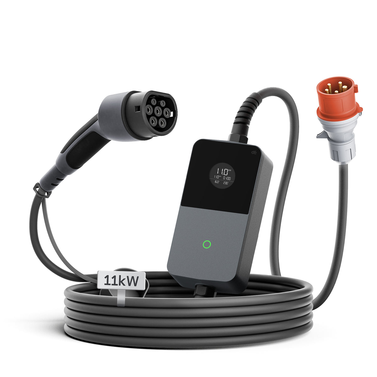 dé Mobile Wallbox 11kW mit Ladehistorie und mehreren Ladeplänen