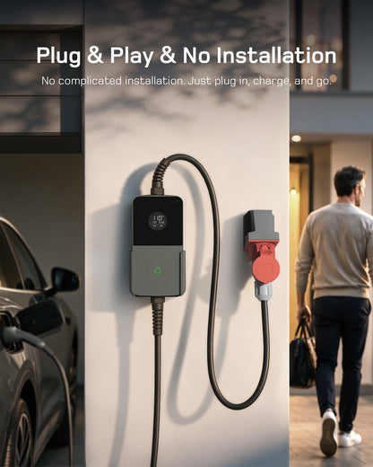 dé Mobile Wallbox 11kW mit Ladehistorie und mehreren Ladeplänen