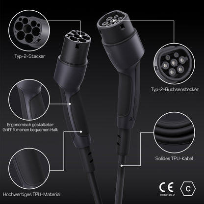 dé Typ 2 Ladekabel 22kW