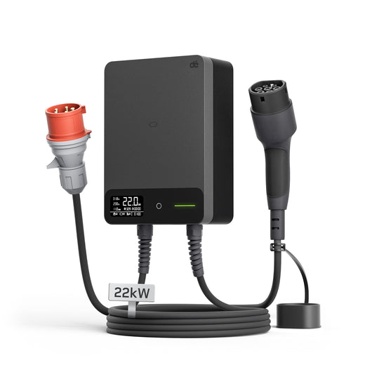 dé Wallbox 22 kW – 6–32A 3-Phasen EV-Ladegerät mit App, RFID & Typ-2 Ladekabel