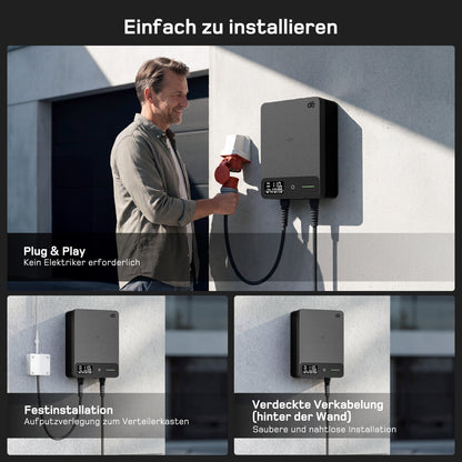 dé Wallbox 11 kW Typ 2 mit App & RFID