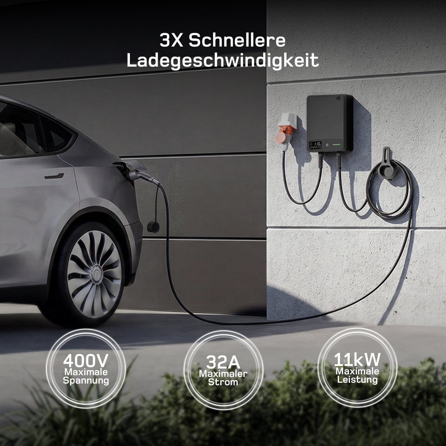 dé Wallbox 11 kW Typ 2 mit App & RFID