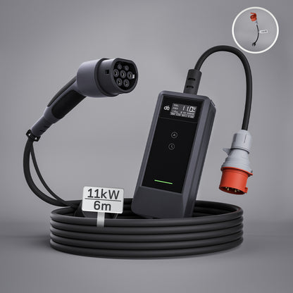 dé 11kW Mobile Ladestation v2 & Ladegerät mit Typ-2/CEE-Ladekabel – Ihre Ladelösung für Zuhause & Reise DE_dé