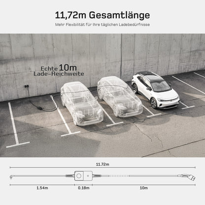dé 3,7kW Typ 2 Ladekabel Schuko mit APP