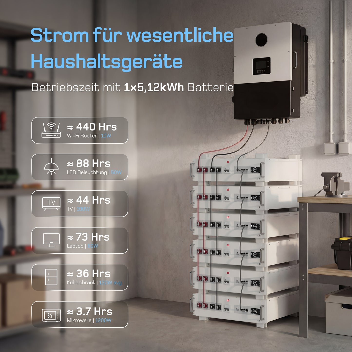 dé 5120Wh LiFePO4 Battery