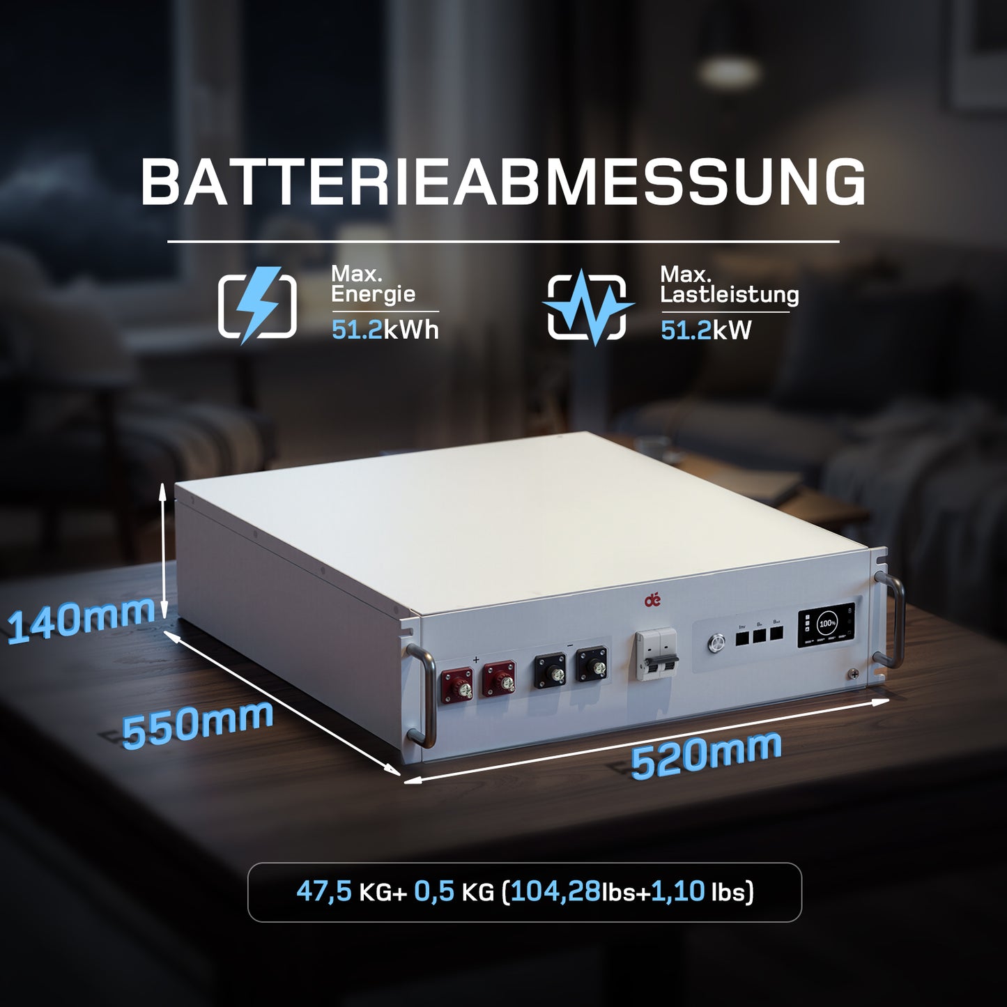dé 5120Wh LiFePO4 Battery