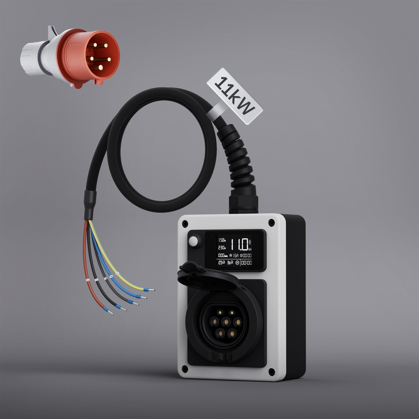 dé Mobile Wallbox 11kW mit App, Stromzähler & Typ 2 – flexibel & ohne Elektriker DE_dé