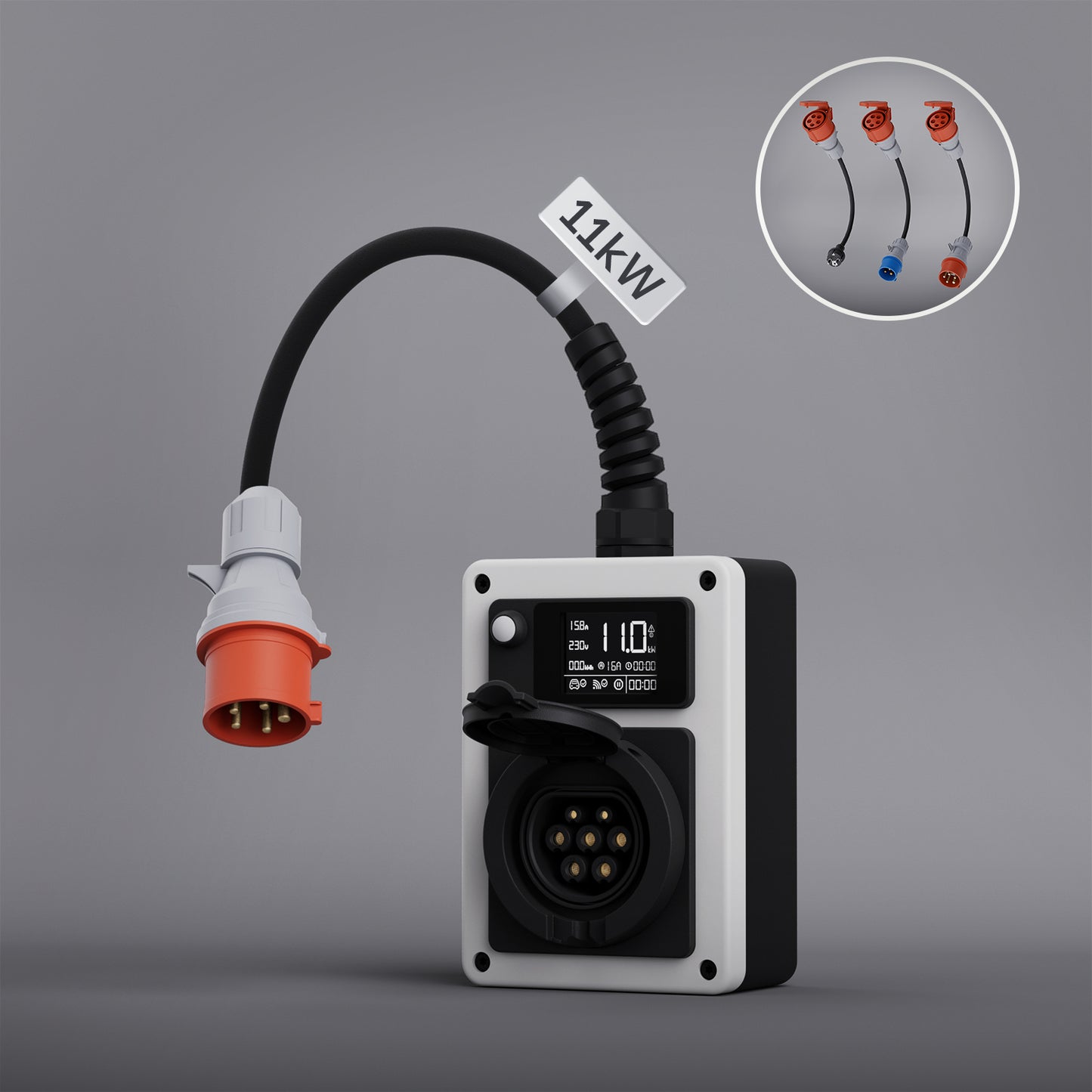 dé Mobile Wallbox 11kW mit App, Stromzähler & Typ 2 – flexibel & ohne Elektriker DE_dé