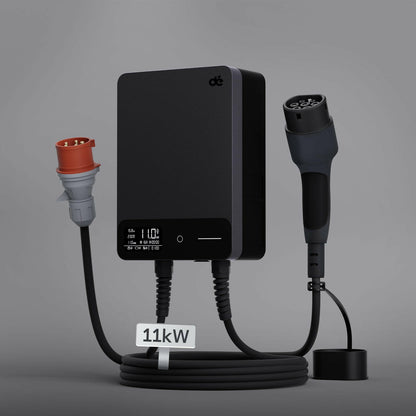 11 kW wallbox mit LCD-Display