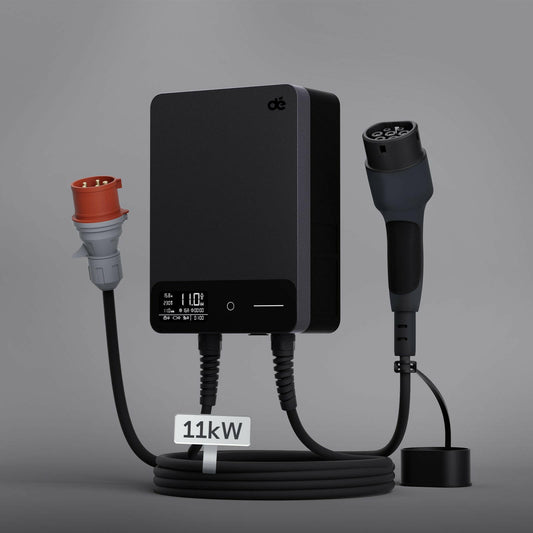 11 kW wallbox mit LCD-Display