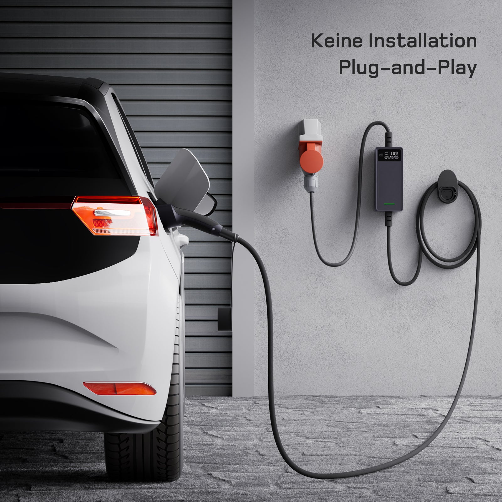 Plug - and - Play - Ladegerät (mobile Wallbox) für Elektroauto